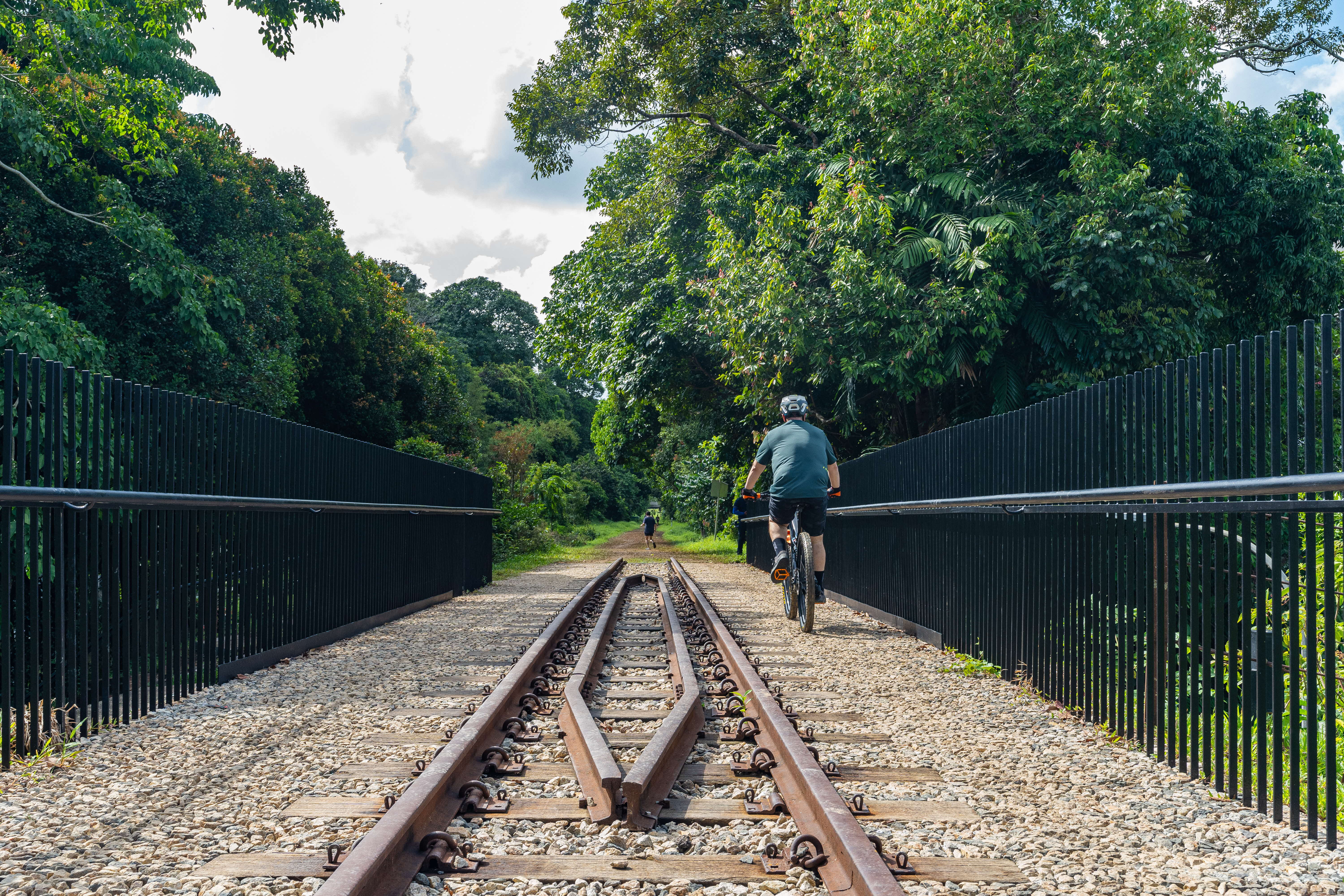 Photo of a cyclist at the Rail Corridor